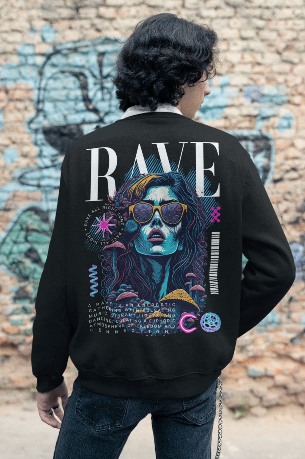 Rave Cover Girl | Techno Sweatshirt