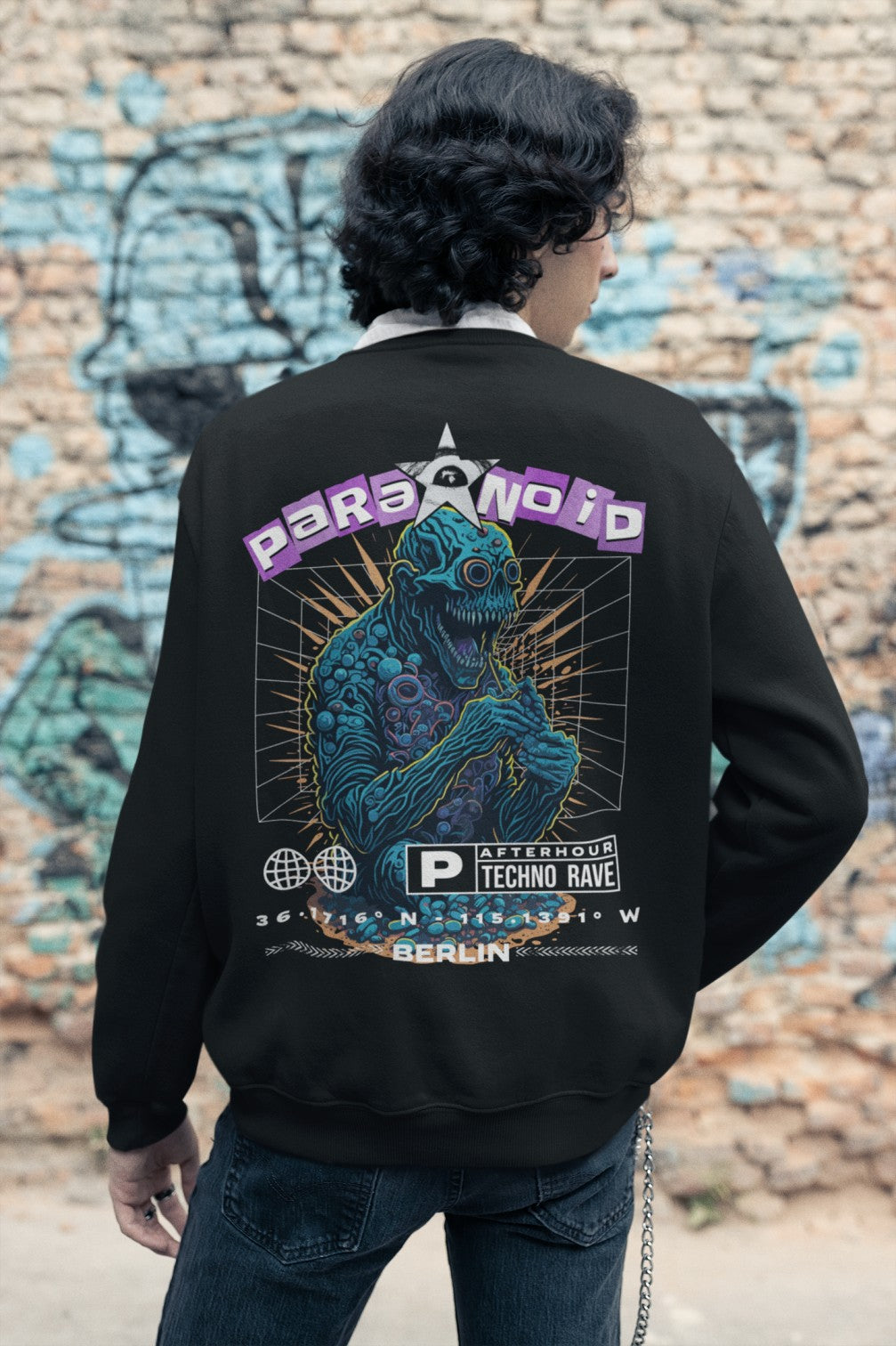 Paranoid Cat | Techno Sweatshirt