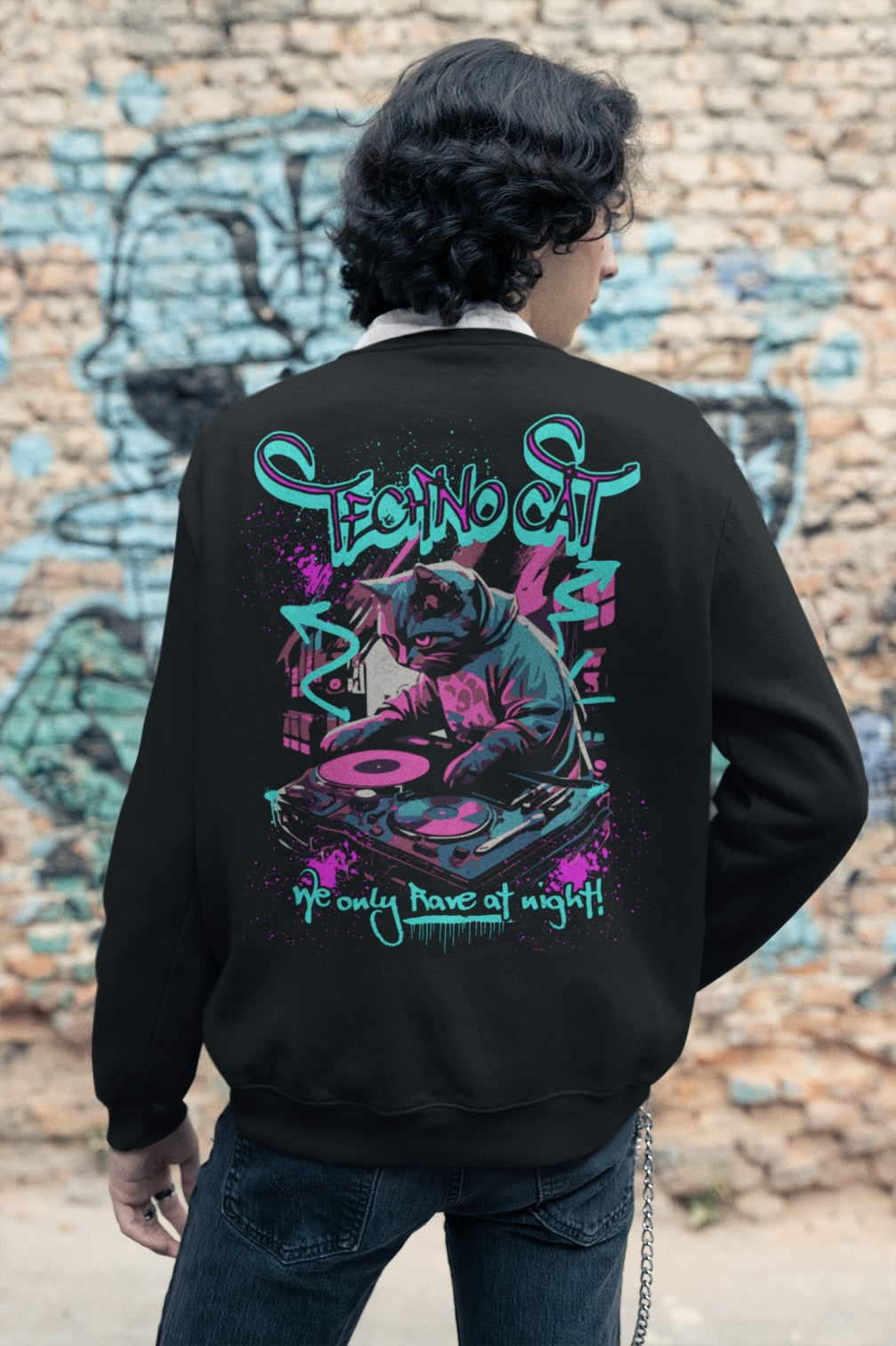 Rave Sweatshirt | Techno Cat