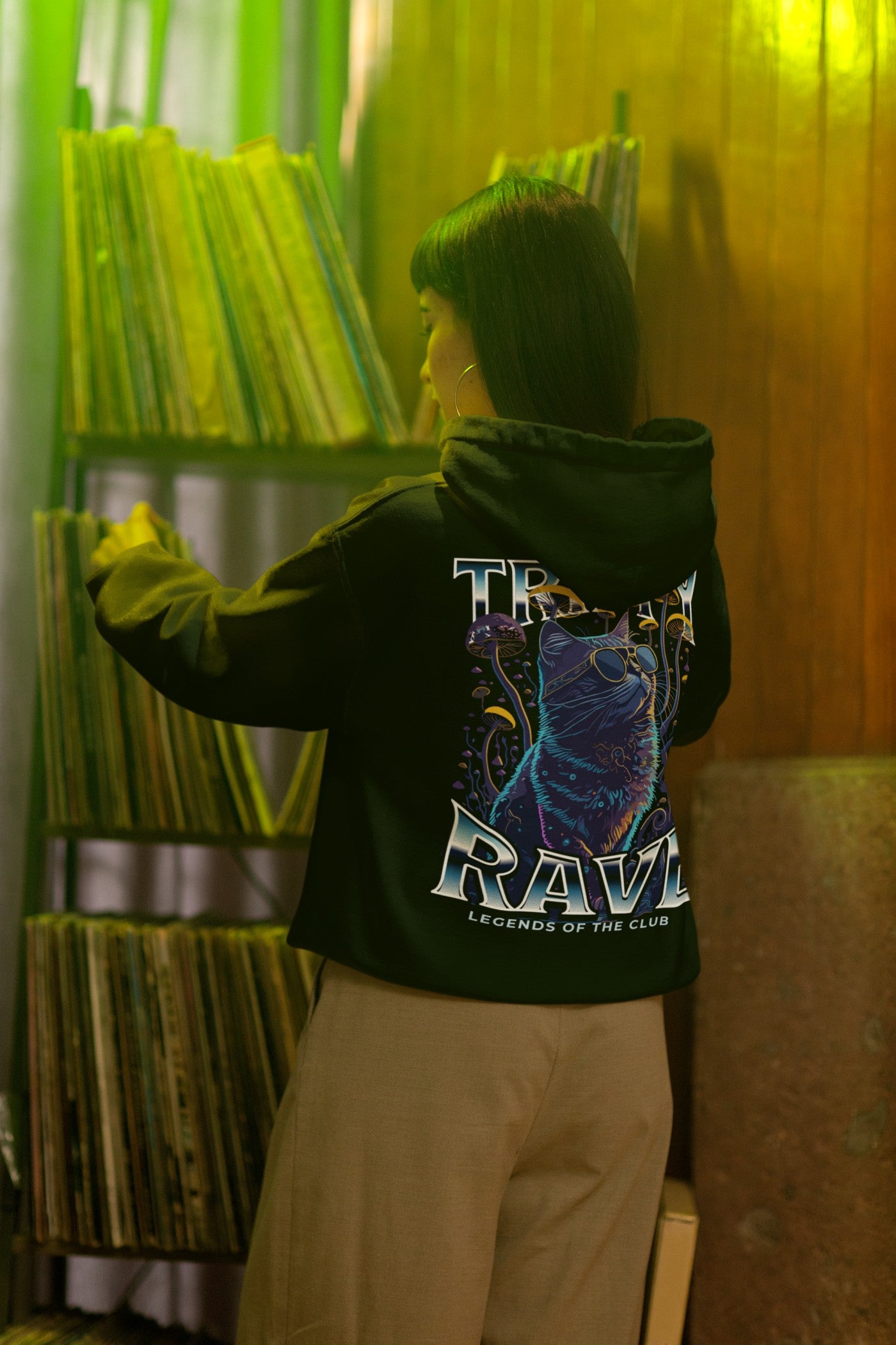 Trippy Rave Cat | Sudadera Trippy