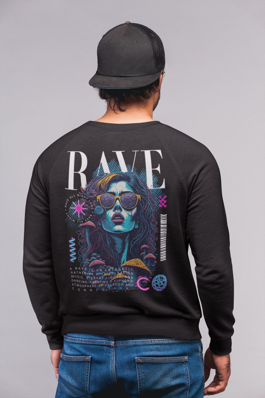 Rave Cover Girl | Techno Sweatshirt