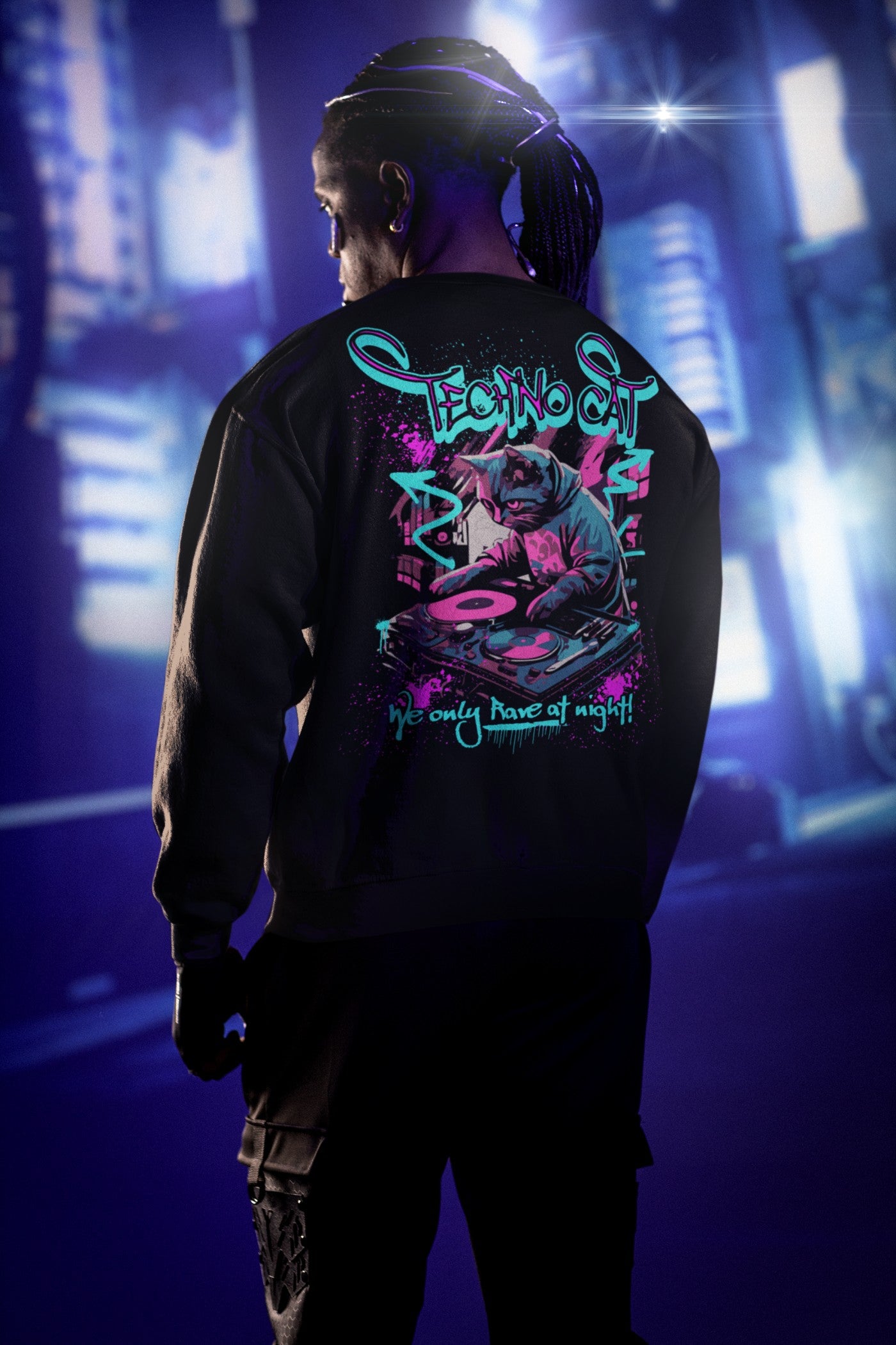 Rave Sweatshirt | Techno Cat