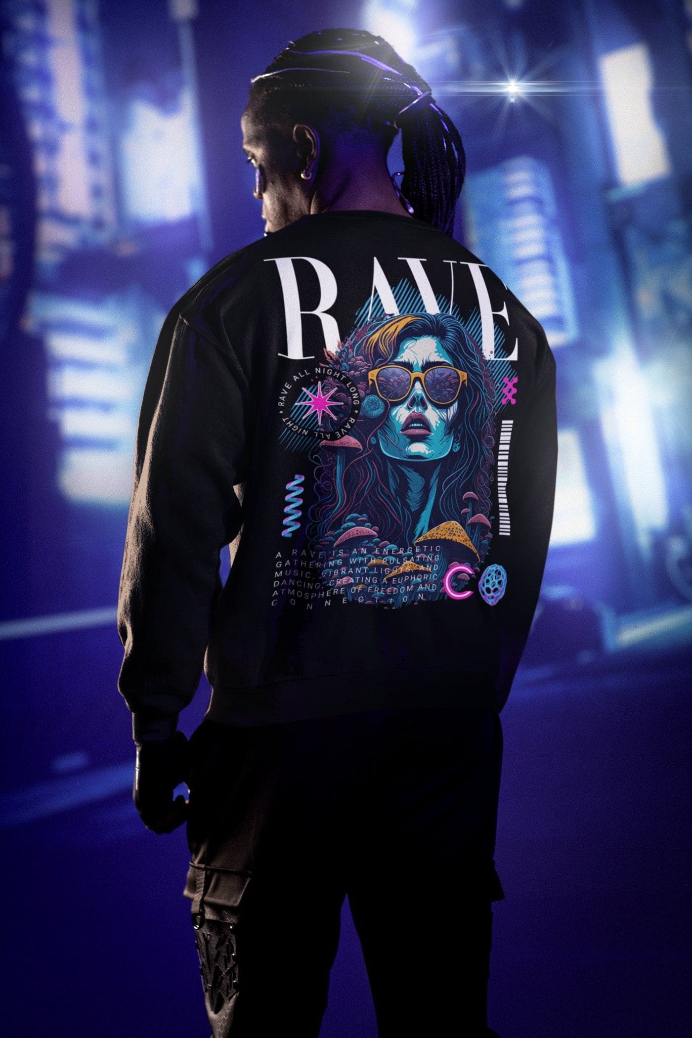 Rave Cover Girl | Techno Sweatshirt