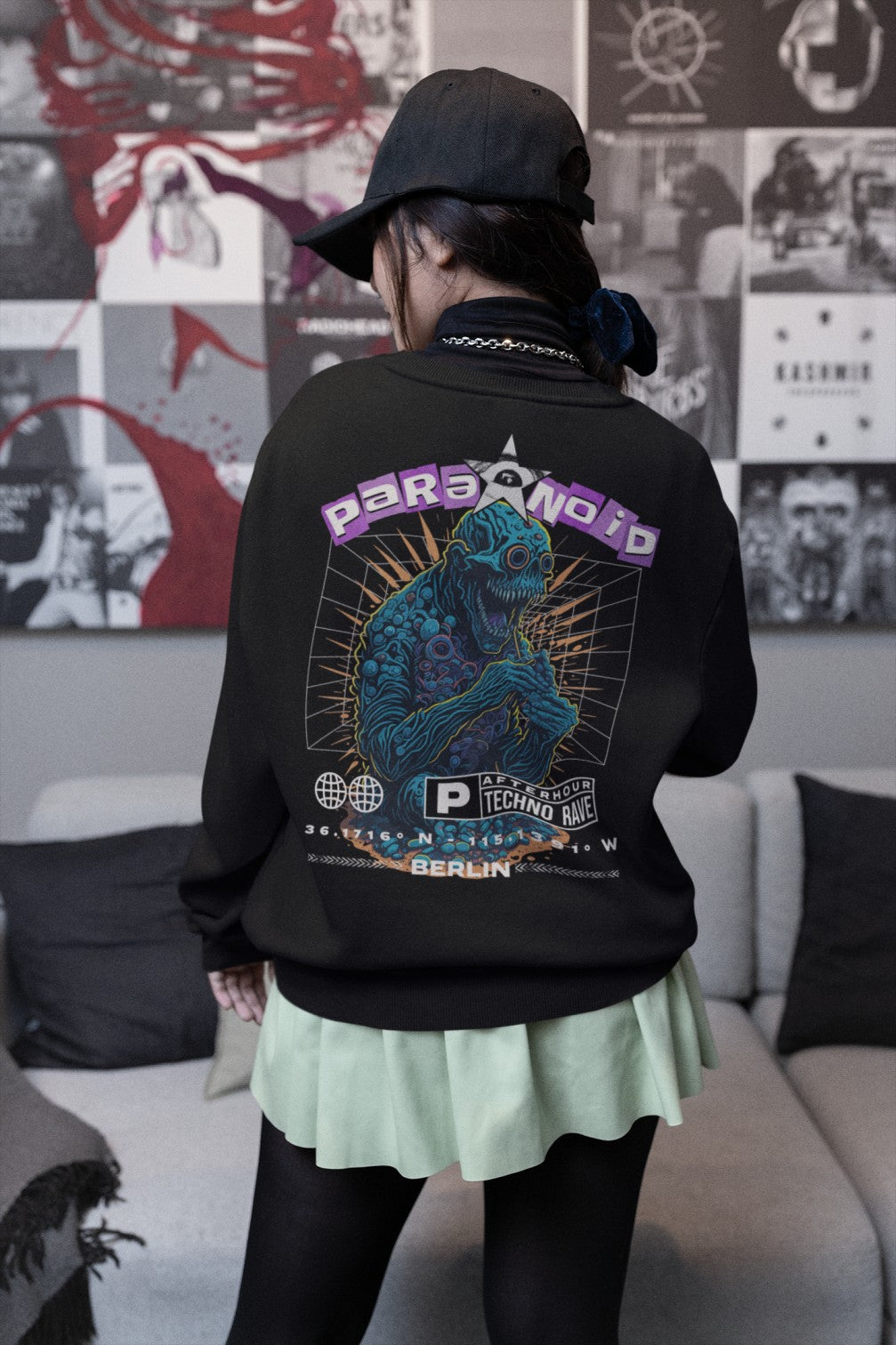 Paranoid Cat | Techno Sweatshirt