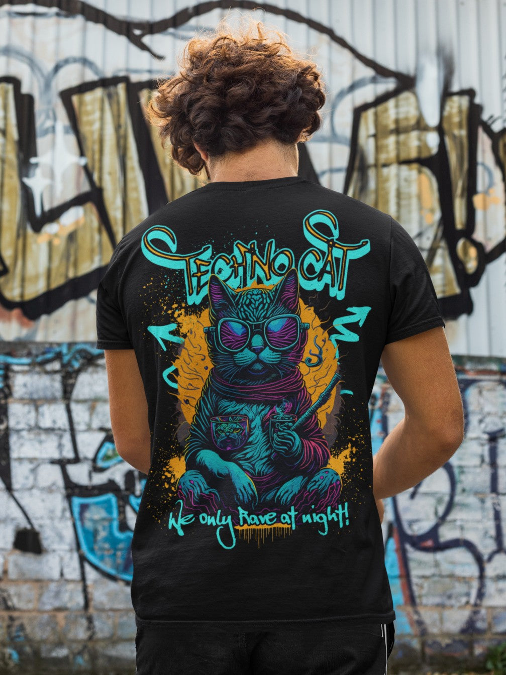 Camiseta techno | Rave Cat