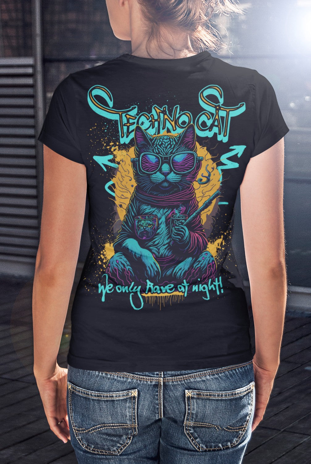Camiseta techno | Rave Cat