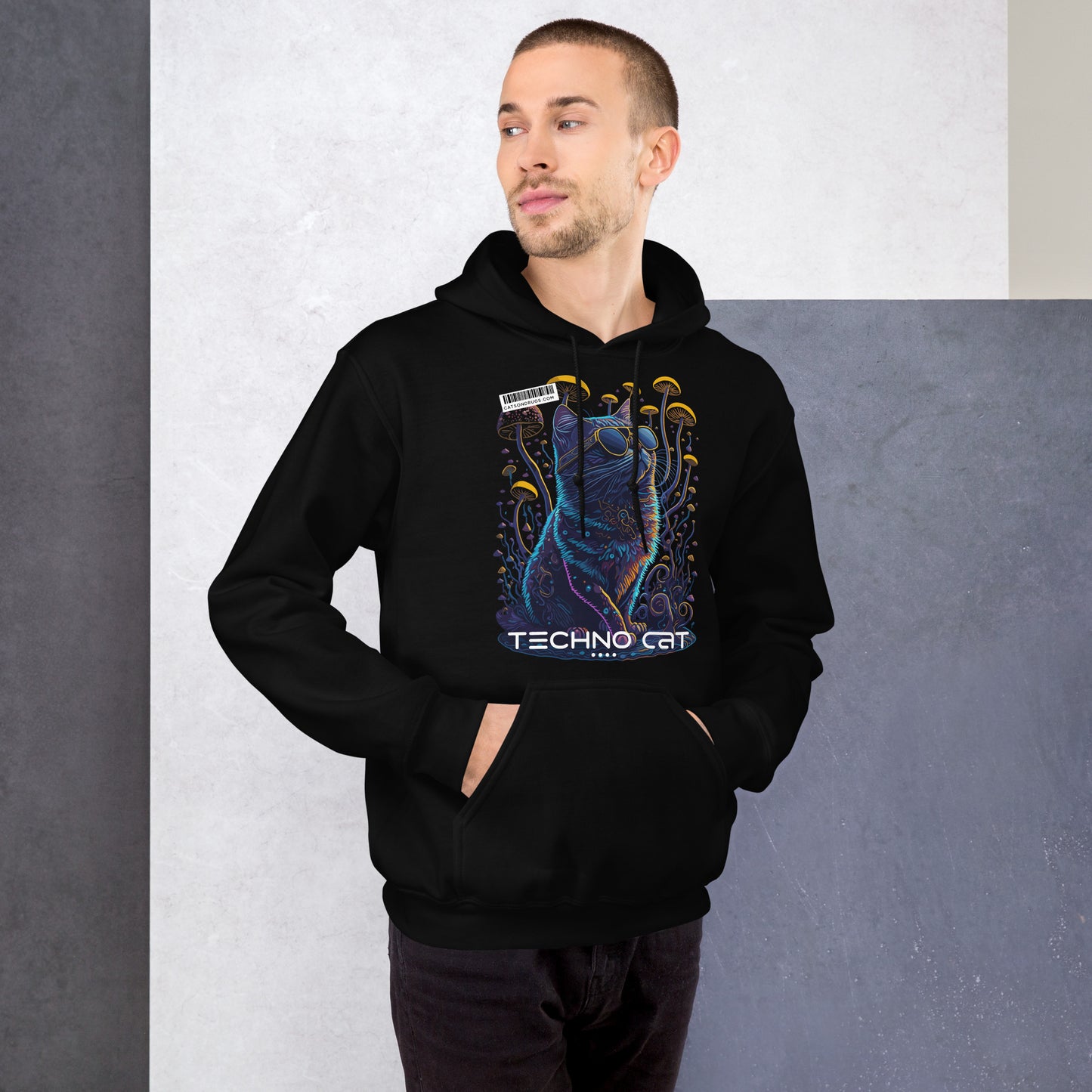 festival clothing techno cat UV lighting