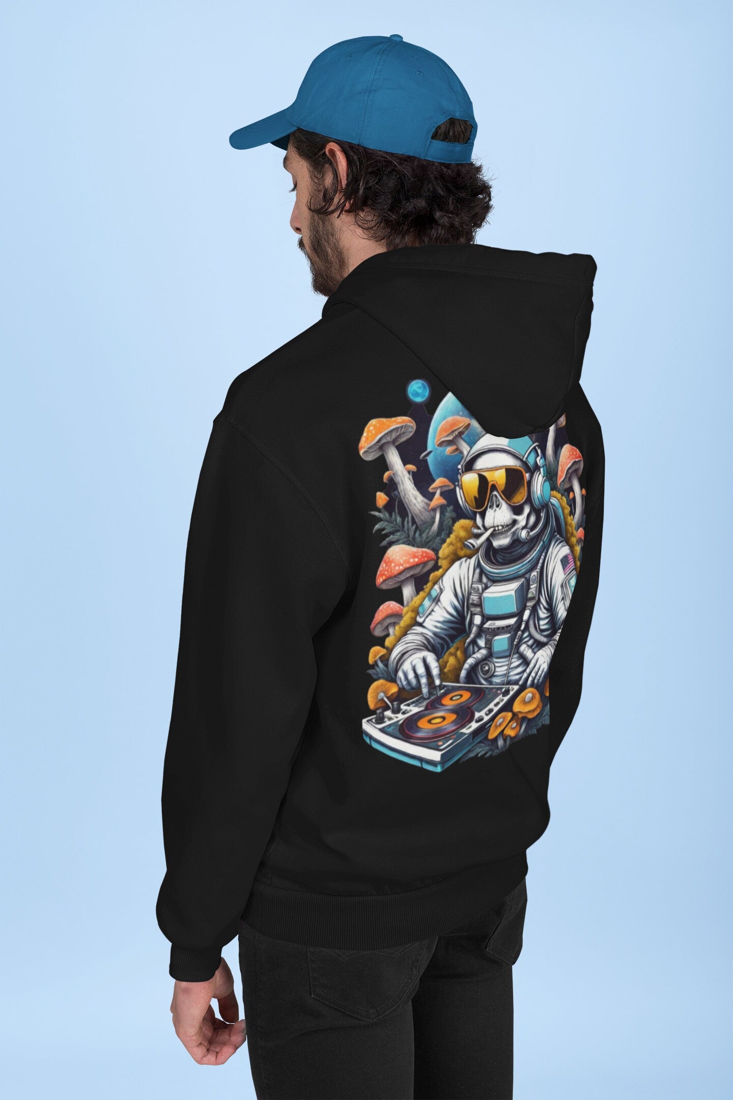 Trippy Hoodie | Psychedelic DJ Astronaut