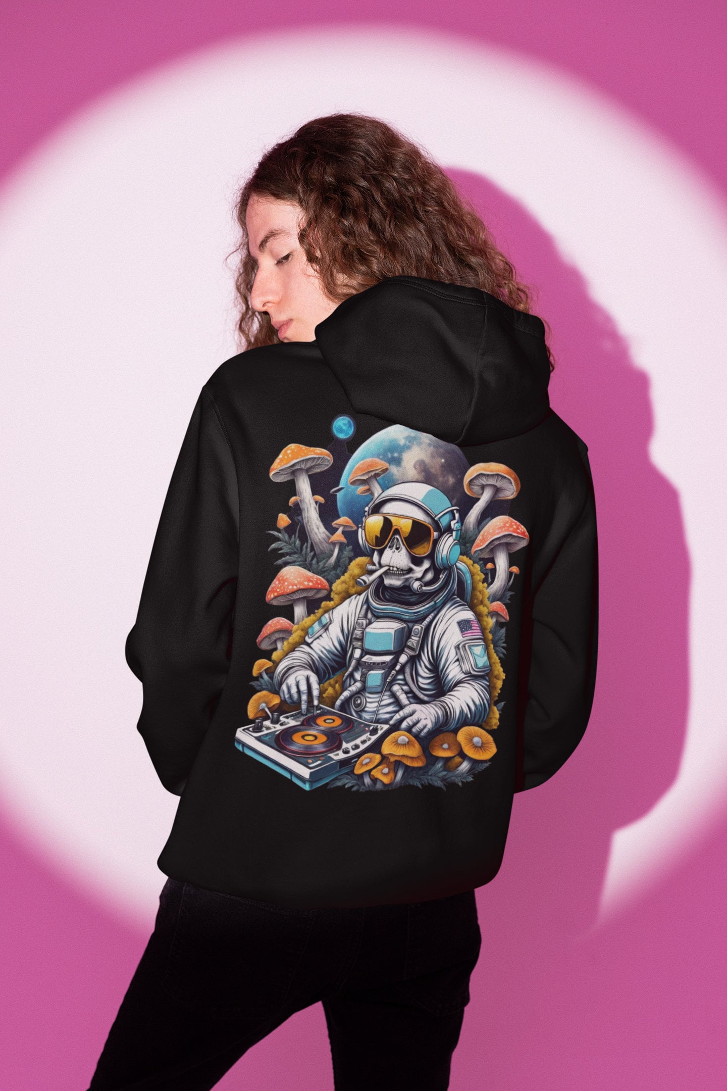 Trippy Hoodie | Psychedelic DJ Astronaut