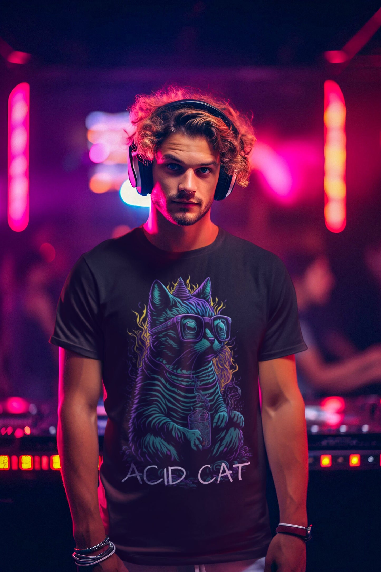 EDM T-Shirt | Acid Cat | Ecstasy Edition