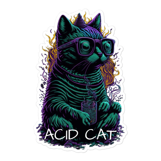 Acid Cat - Bubble-free stickers