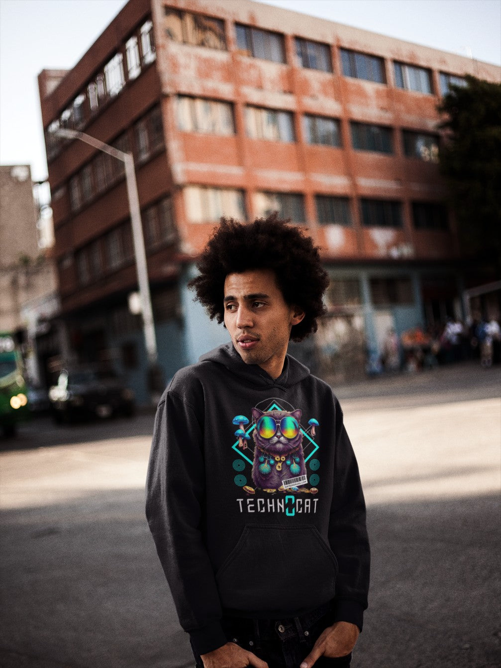 Diamond Techno Cat | Rave Hoodie