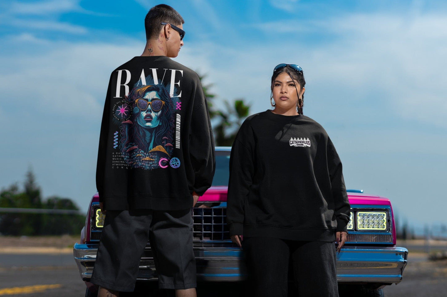 Rave Cover Girl | Techno Sweatshirt