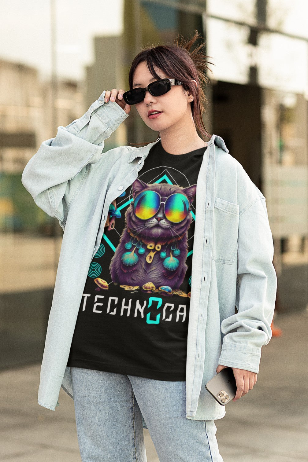 Diamond Techno Cat | Camiseta Techno