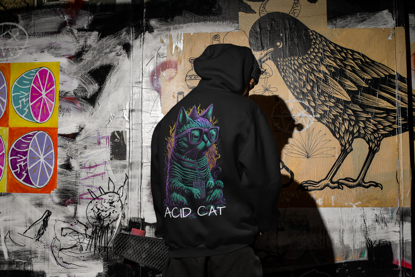 Acid Hoodie | Psychedelic Acid Cat