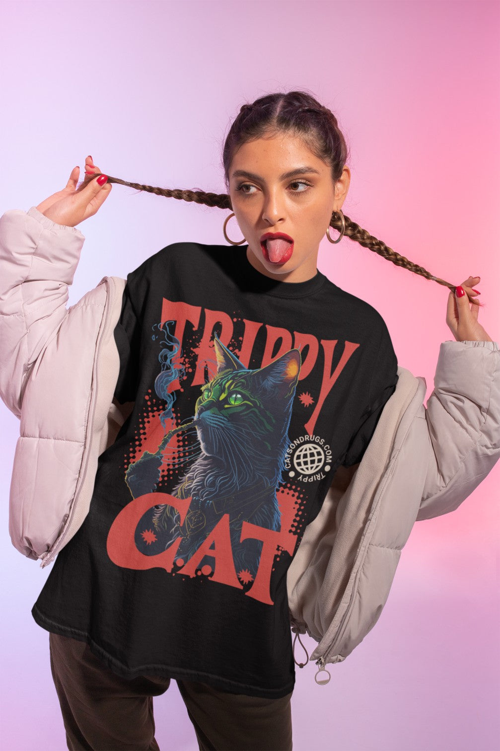 Trippy Cat | Psychedelic T-Shirt