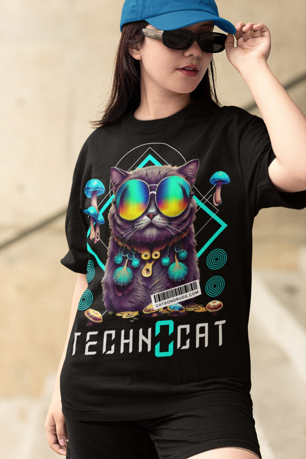 Diamond Techno Cat | Techno T-Shirt