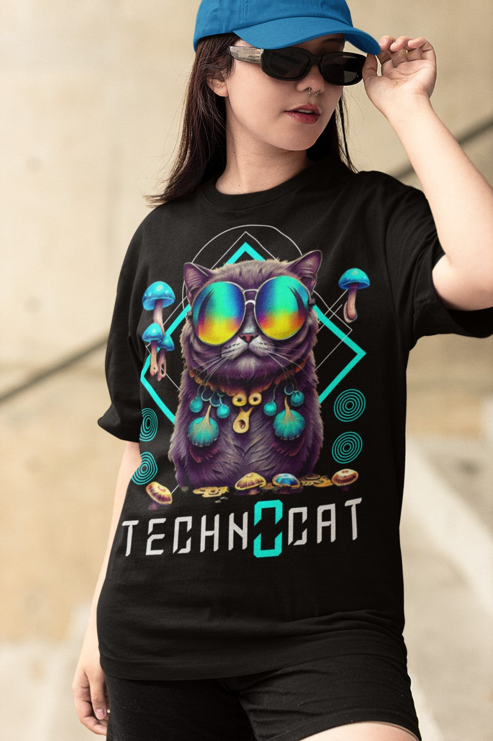 Diamond Techno Cat | Camiseta Techno