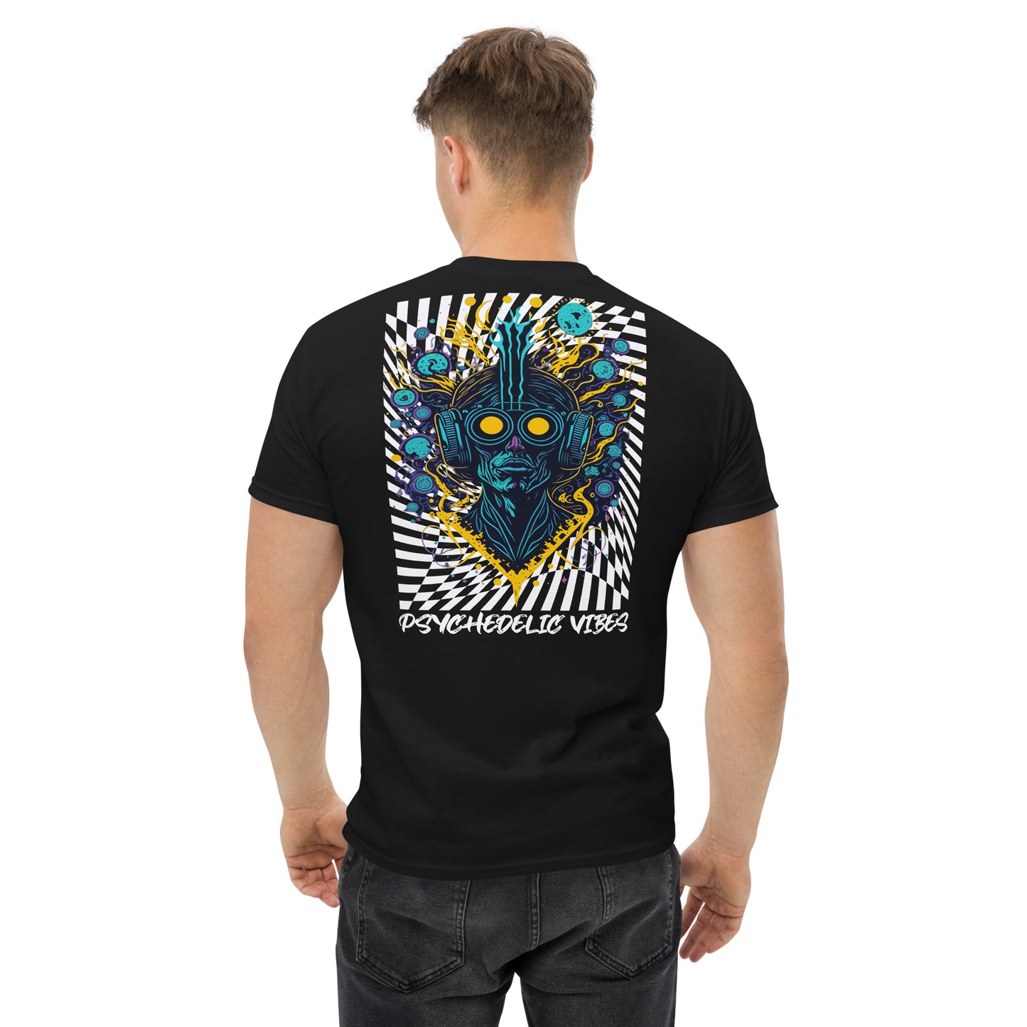 psychedelic tee 60s inspired design