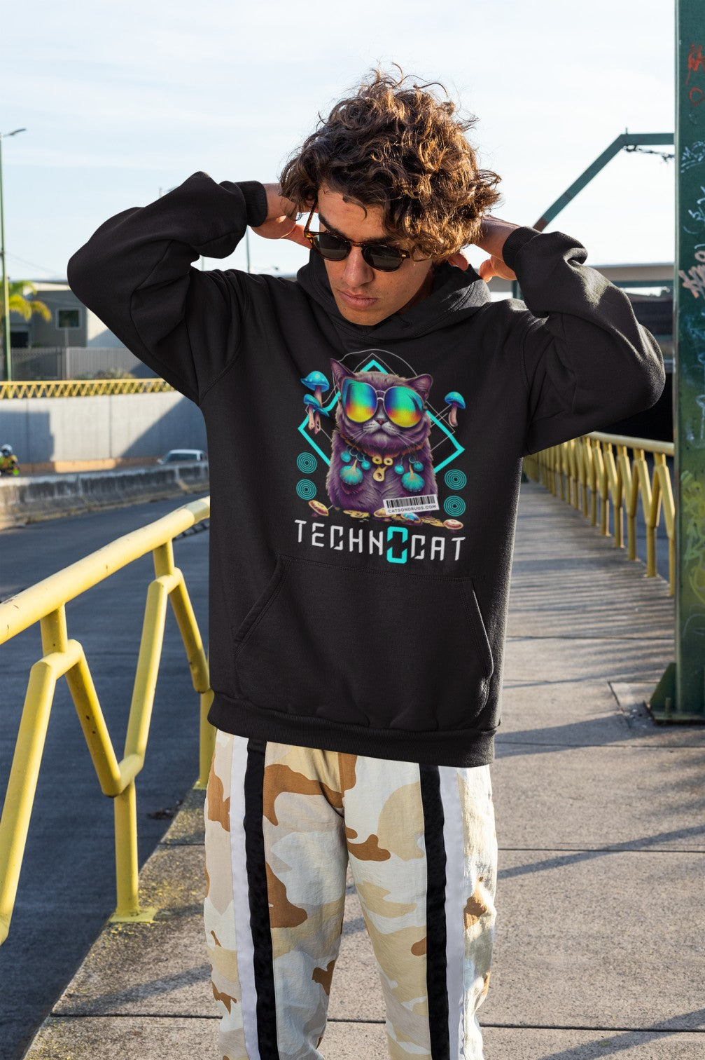 Diamond Techno Cat | Rave Hoodie