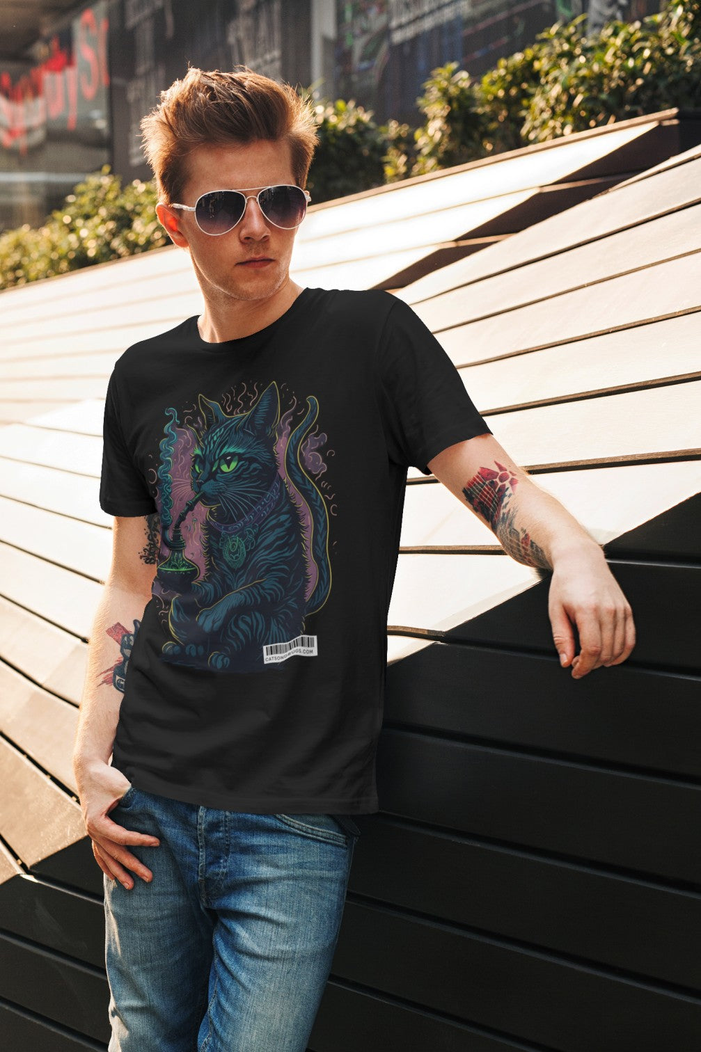 Psychedelic T-Shirt | Shisha Cat
