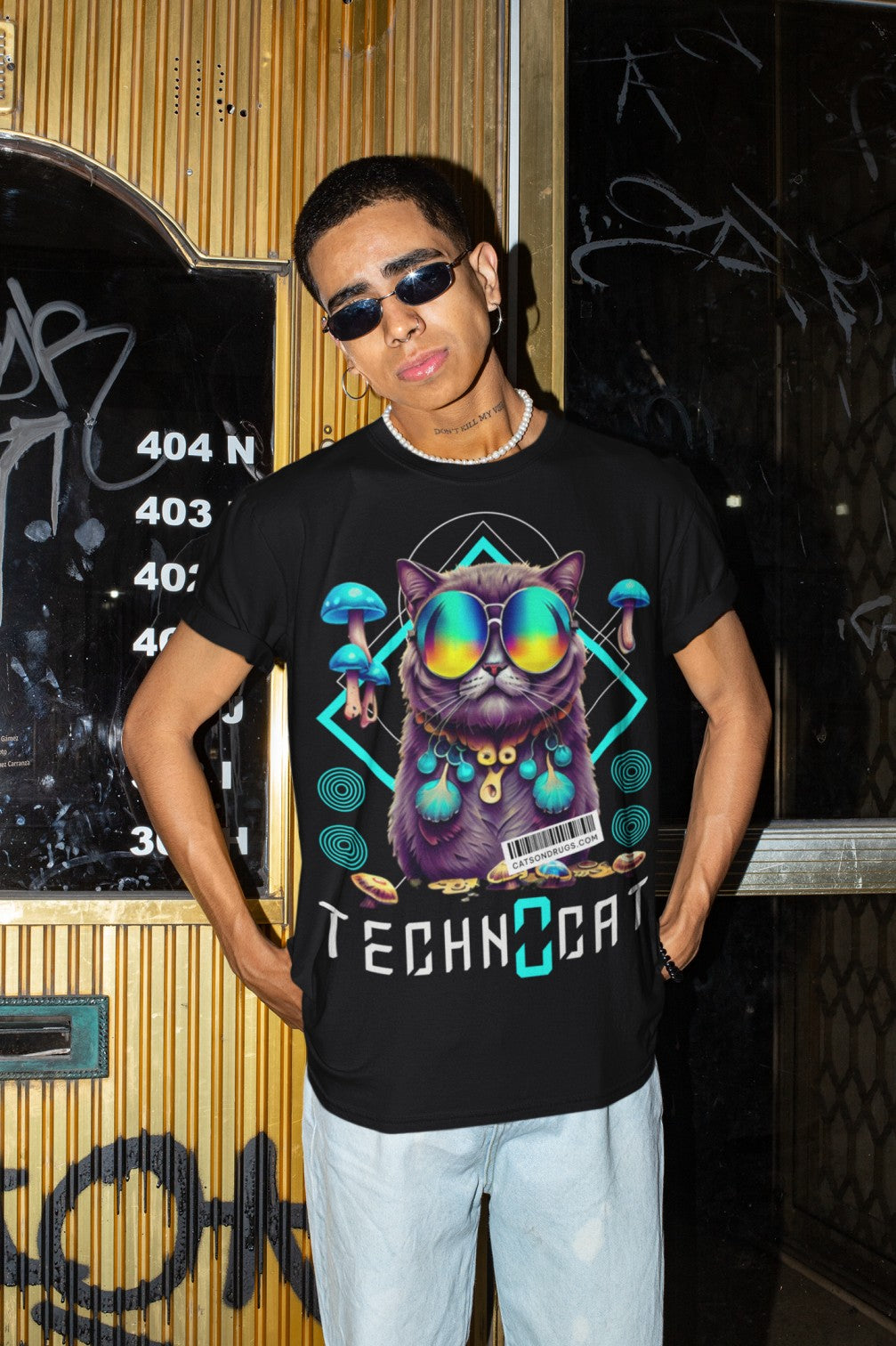 Diamond Techno Cat | Techno T-Shirt