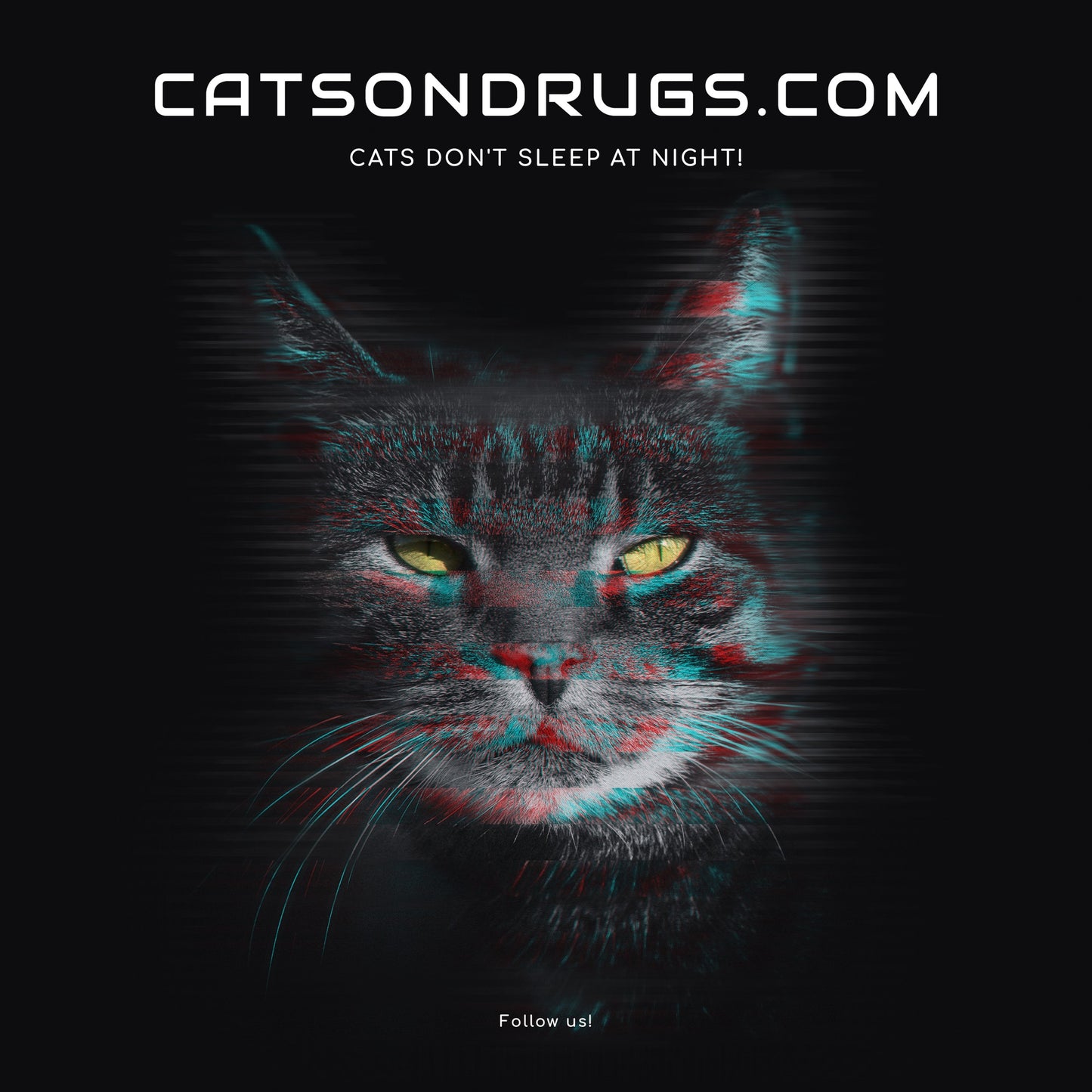 Psychedelic Cat - Unisex Hoodie - CatsOnDrugs