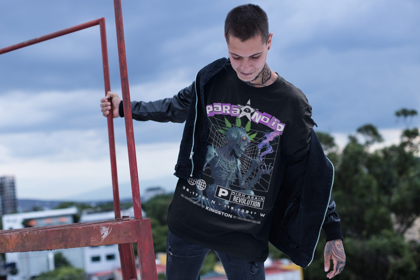 Psychedelic T-Shirt | Paranoid Robot Cat | Ecstasy Edition