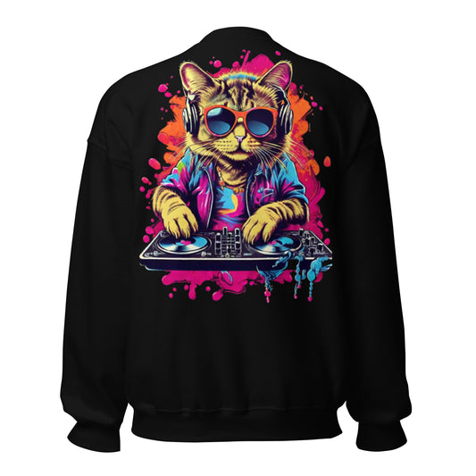 Psychedelic Dj Cat - Unisex Sweatshirt - CatsOnDrugs