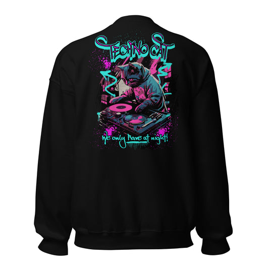 Rave at night cat - Unisex Sweatshirt