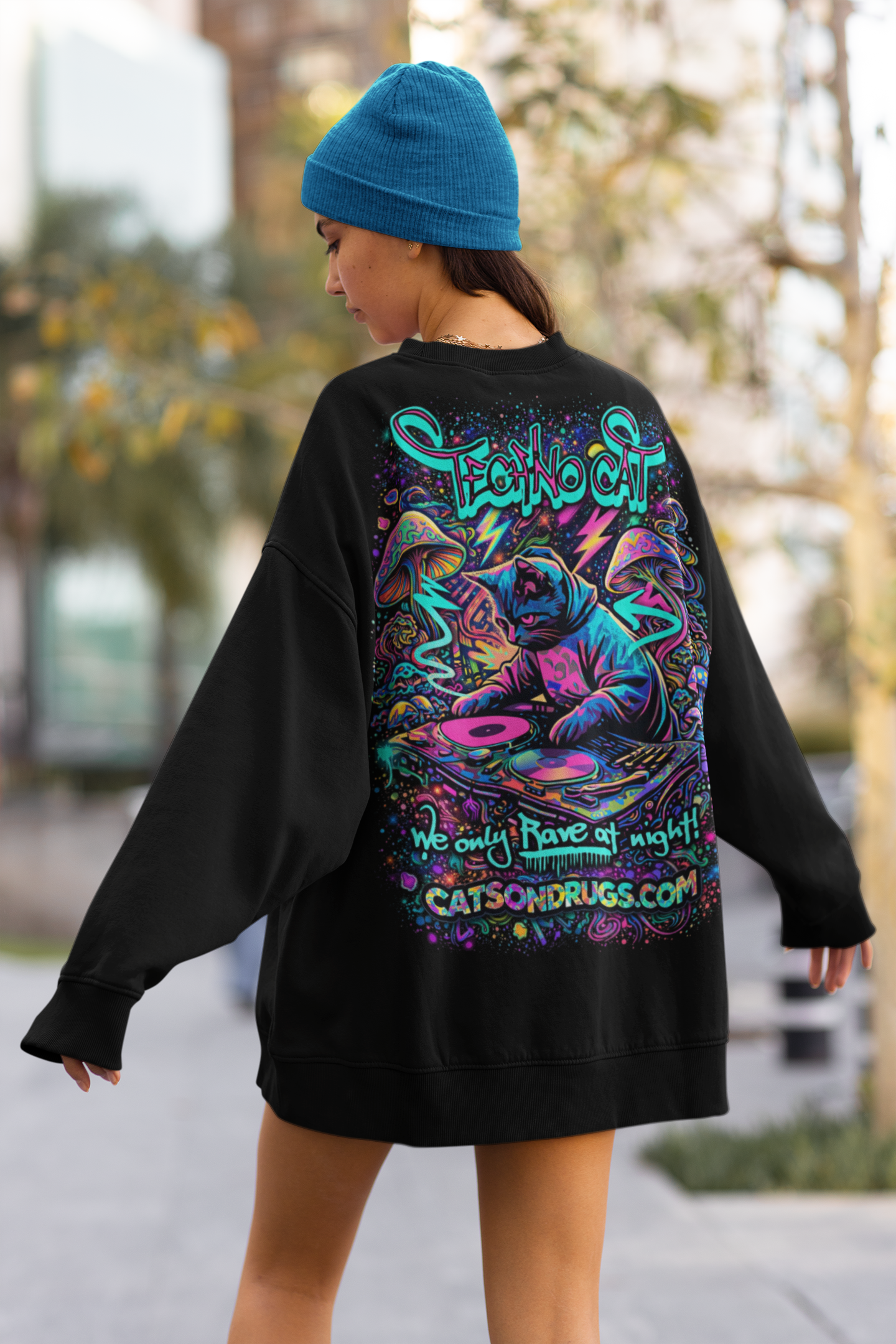 Abstraktes psychedelisches Sweatshirt