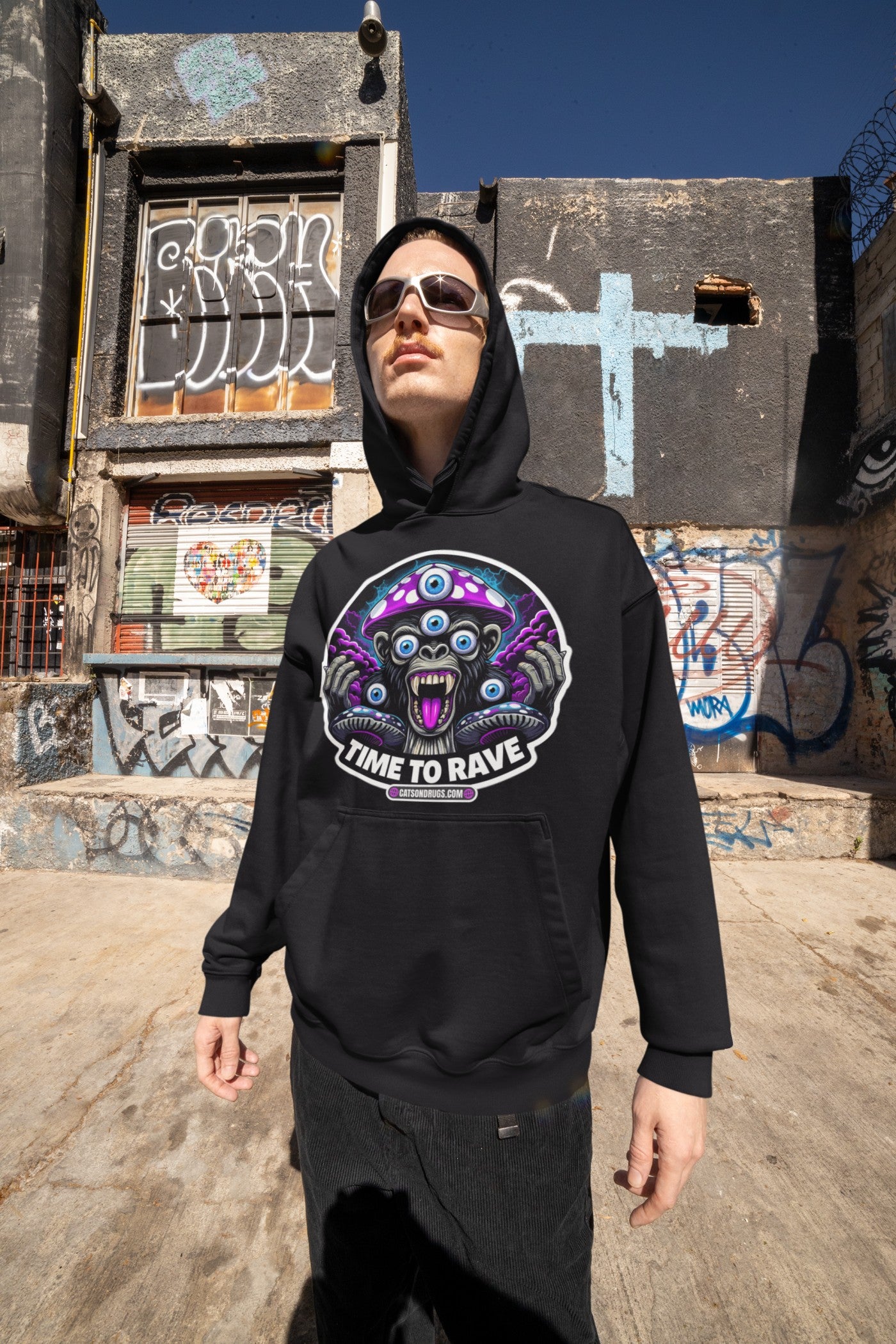 Acid Outfit hoodie for EDM and techno events