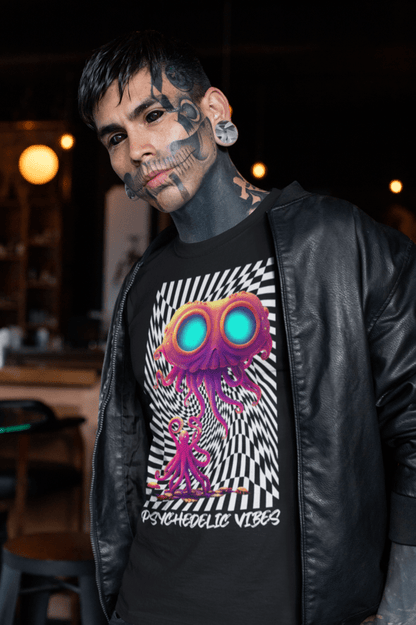Back view of Trippy T-Shirt showcasing unique print