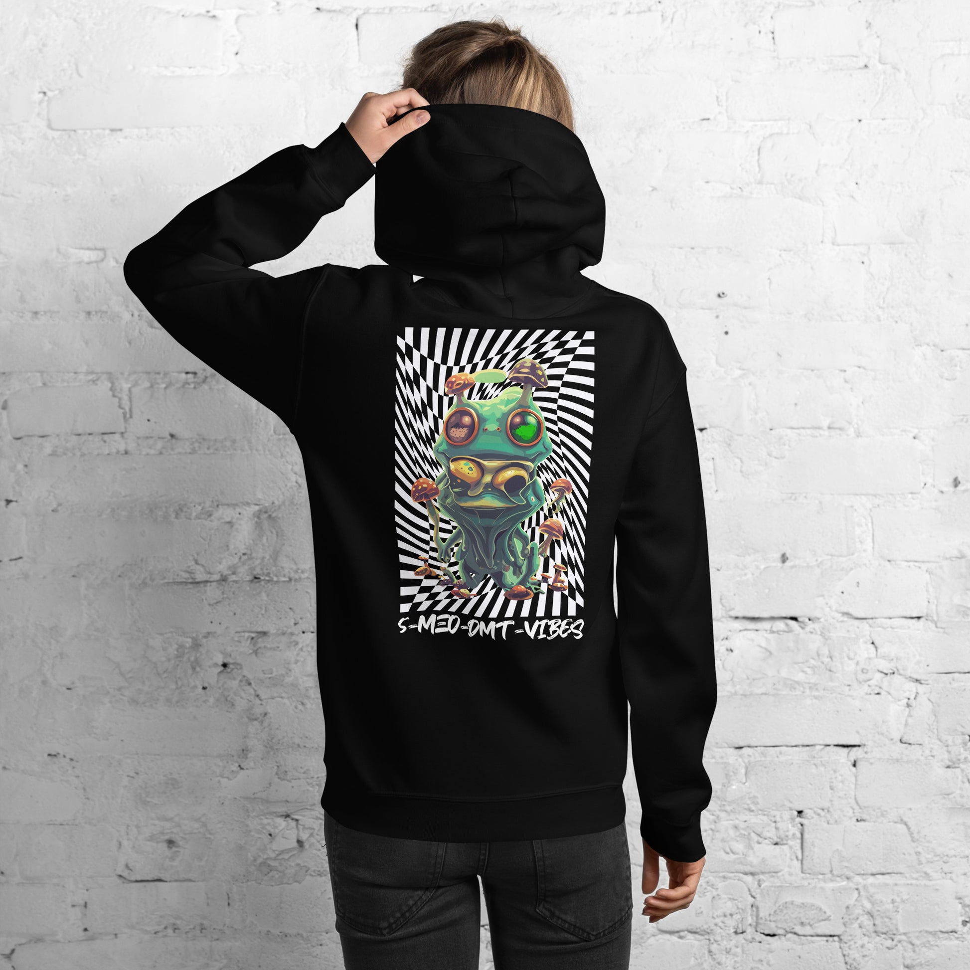 Bufo Alvarius Hoodie for Women from catsondrugs.com