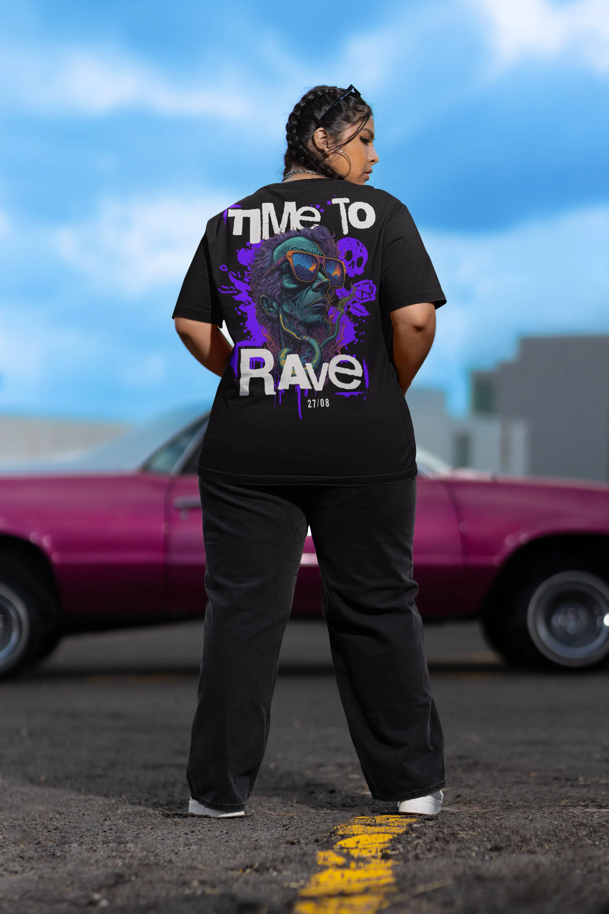 Camiseta Hard Techno de algodón con diseño minimalista