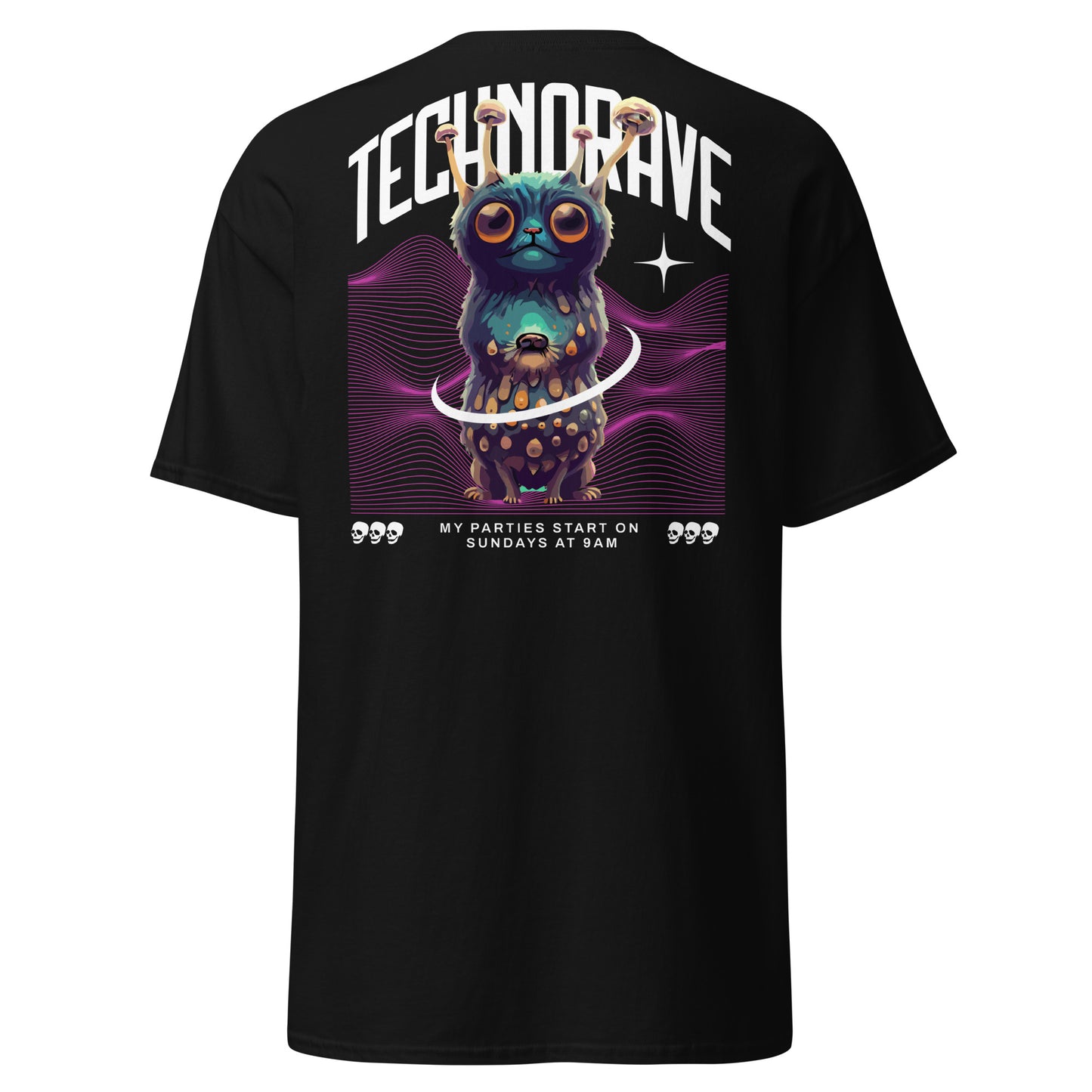 Camiseta Techno Hombre con diseño psicodélico ‘TechnoRave Organism