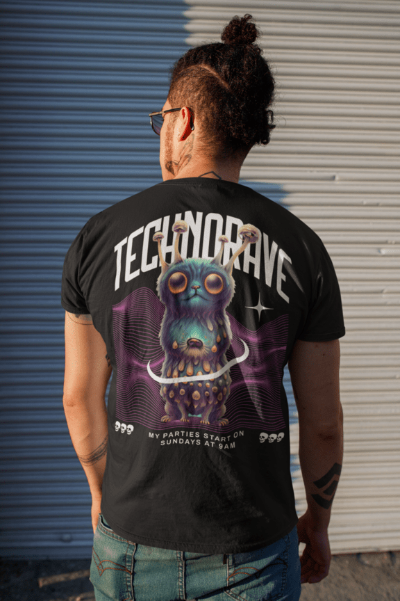 Camiseta Techno Hombre con gráfico de organismo rave