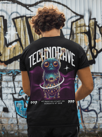 Camiseta Techno Hombre con ilustración de organismo digital