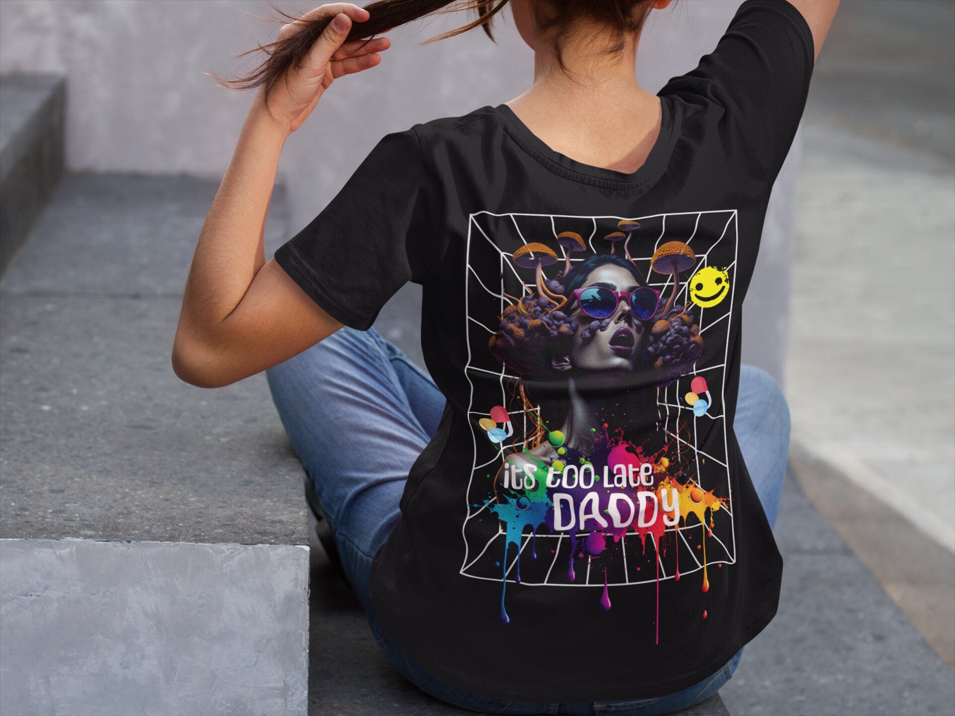 Camiseta Techno Mujer de algodón con estampado en blanco