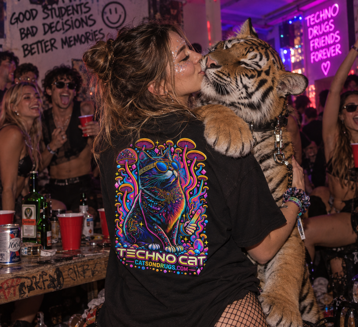 Rave T-Shirt | Techno Cat