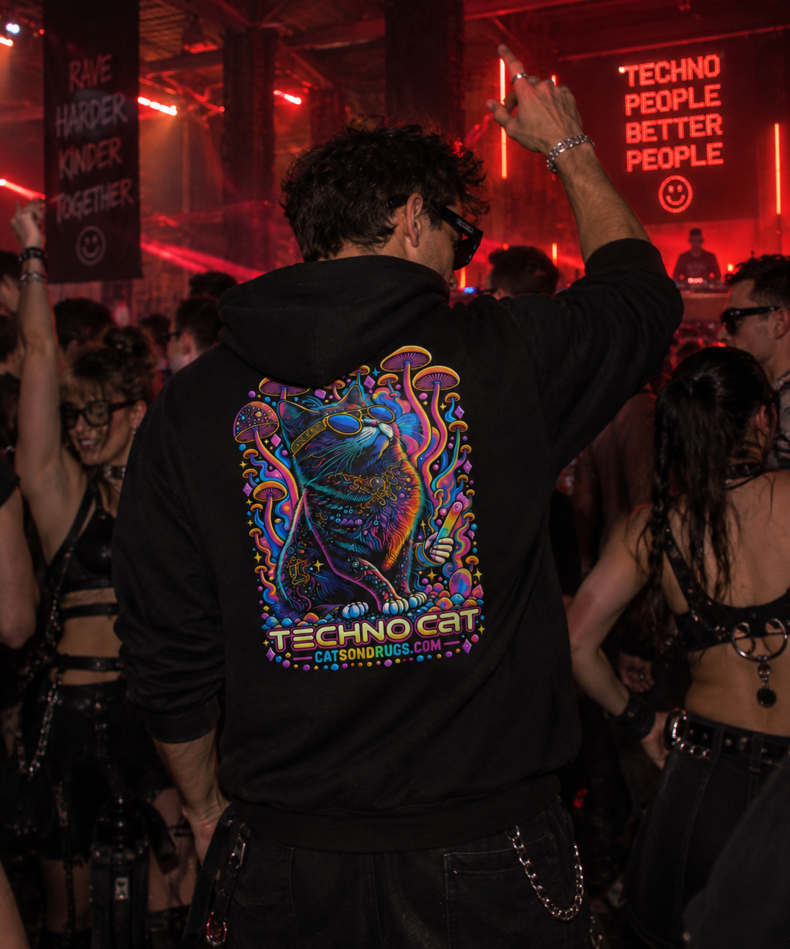 Techno Cat | Rave Hoodie