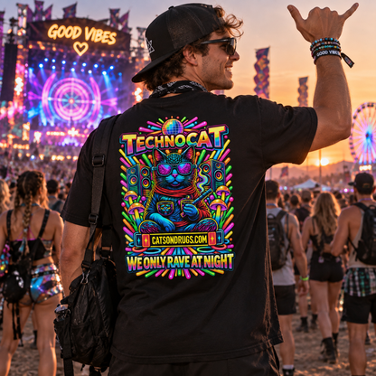 Rave T-Shirt | Techno Cat