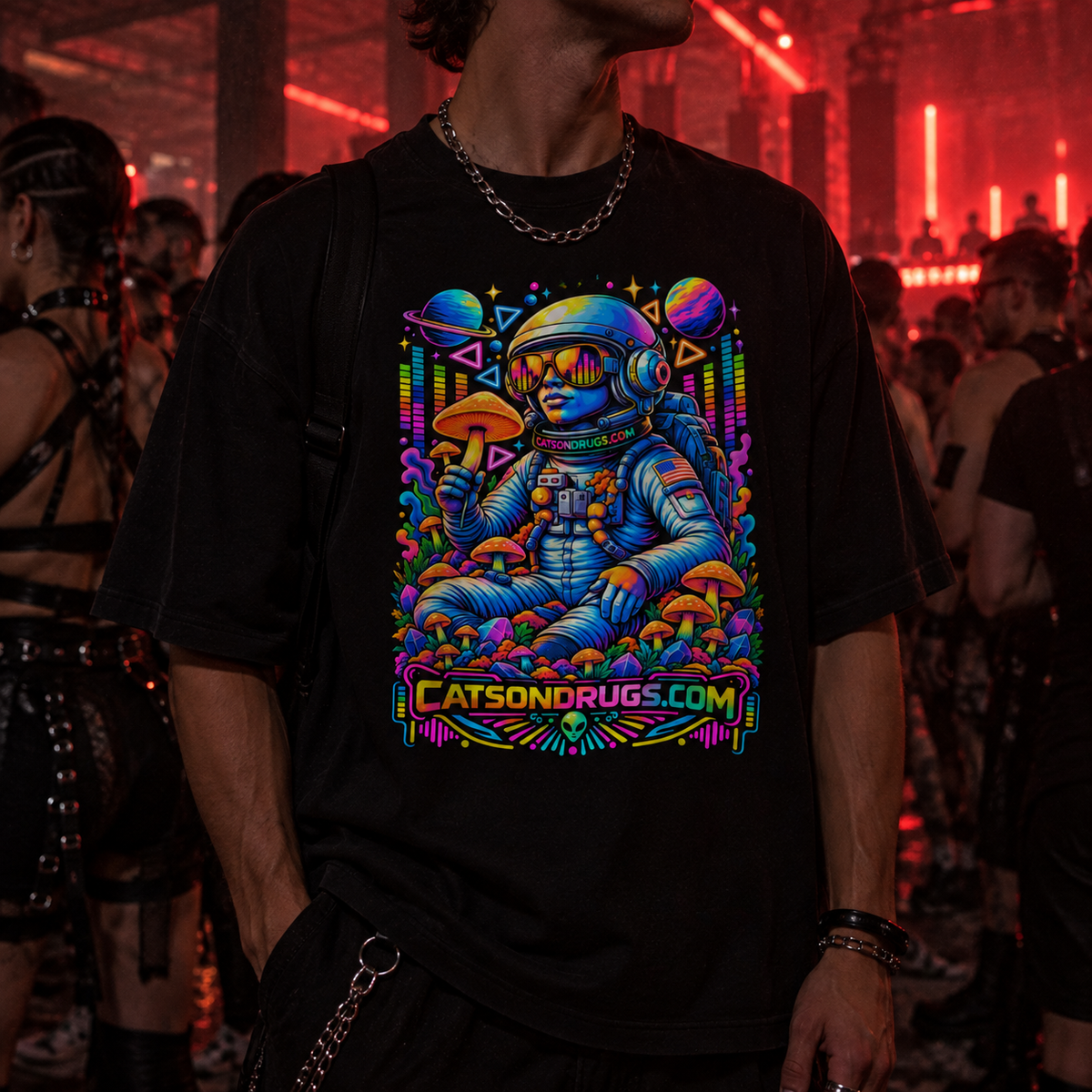 Techno T-Shirt | Psychedelic Astronaut