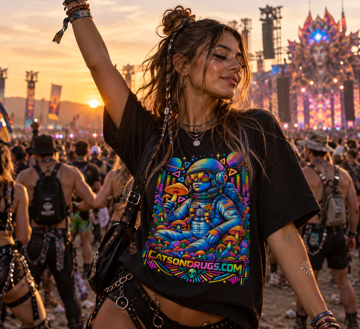 Techno T-Shirt | Psychedelic Astronaut