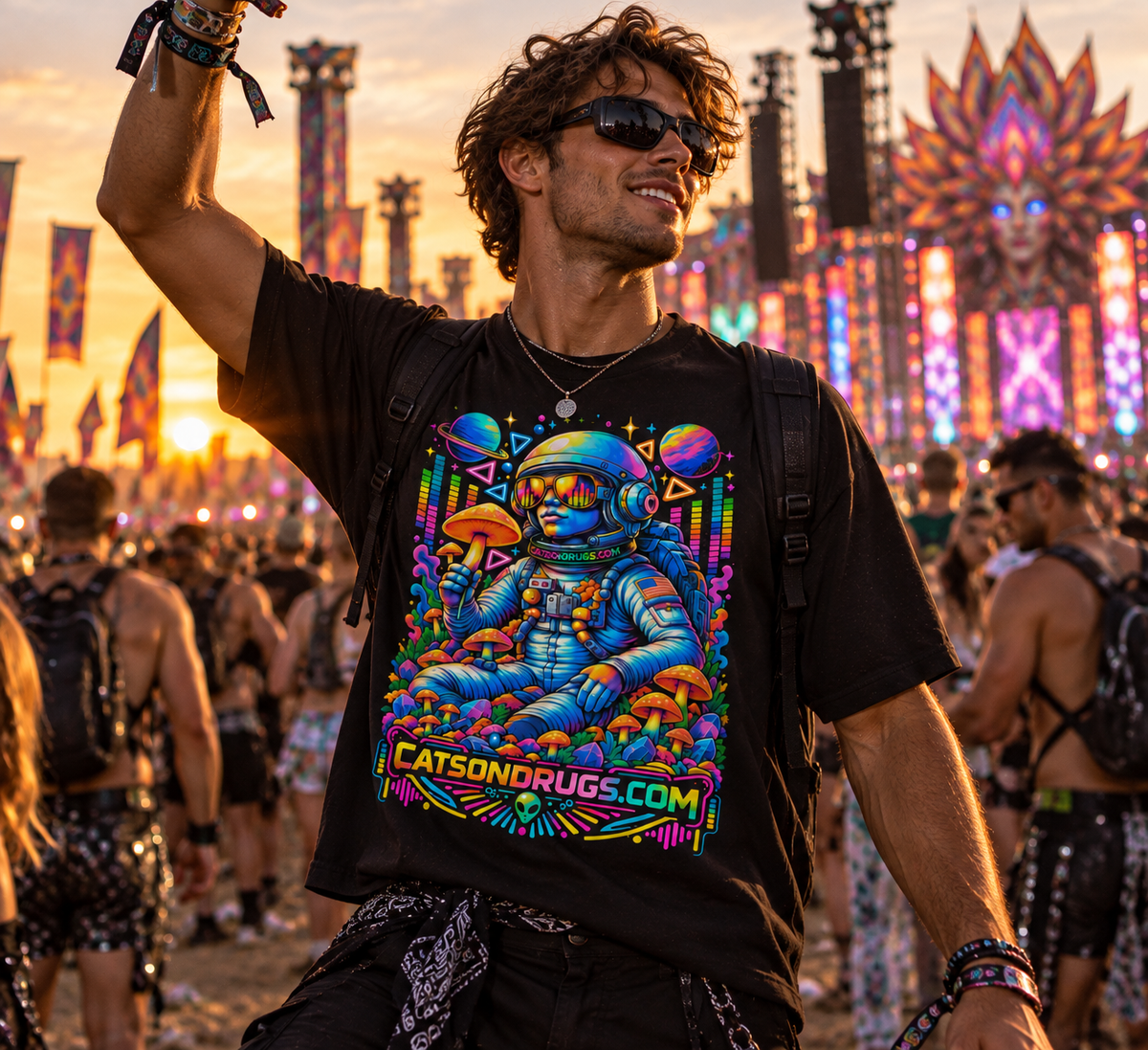 Techno T-Shirt | Psychedelic Astronaut