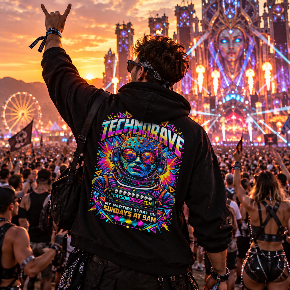 Underground Hoodie | Technorave Organism