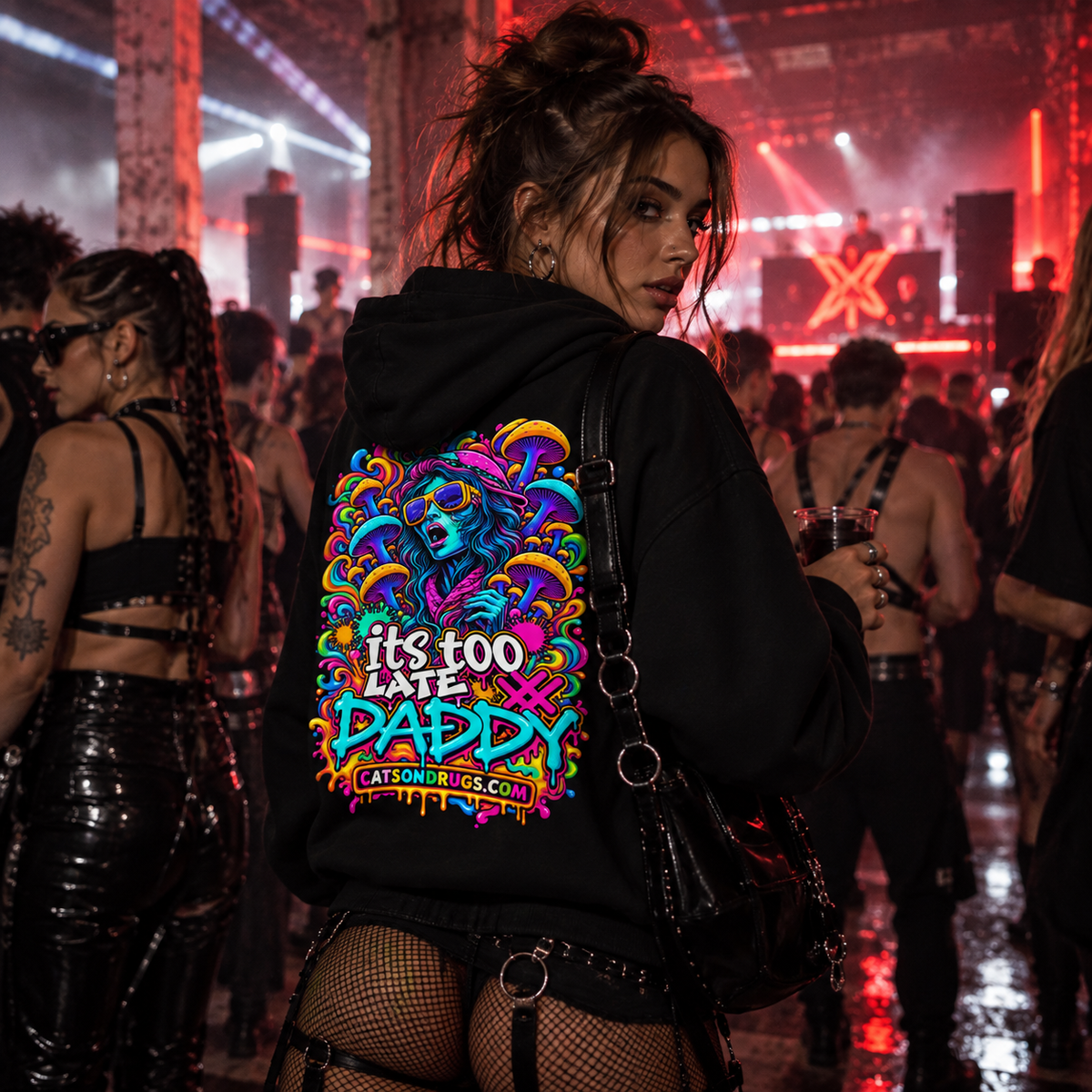 Acid Hoodie | It's too late Daddy