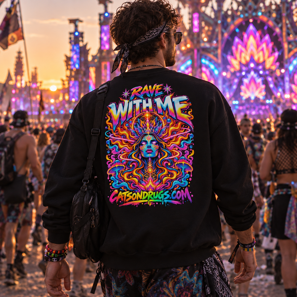Techno Sweatshirt | Rave with me