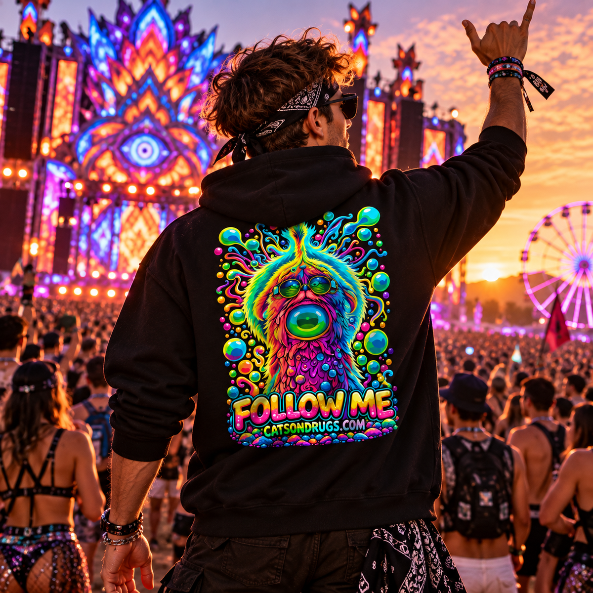 Follow Me Organism | Festival Hoodie