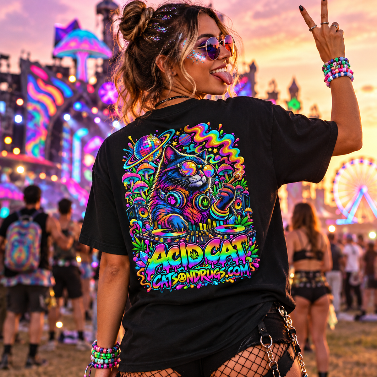 Acid Cat | Rave T-Shirt